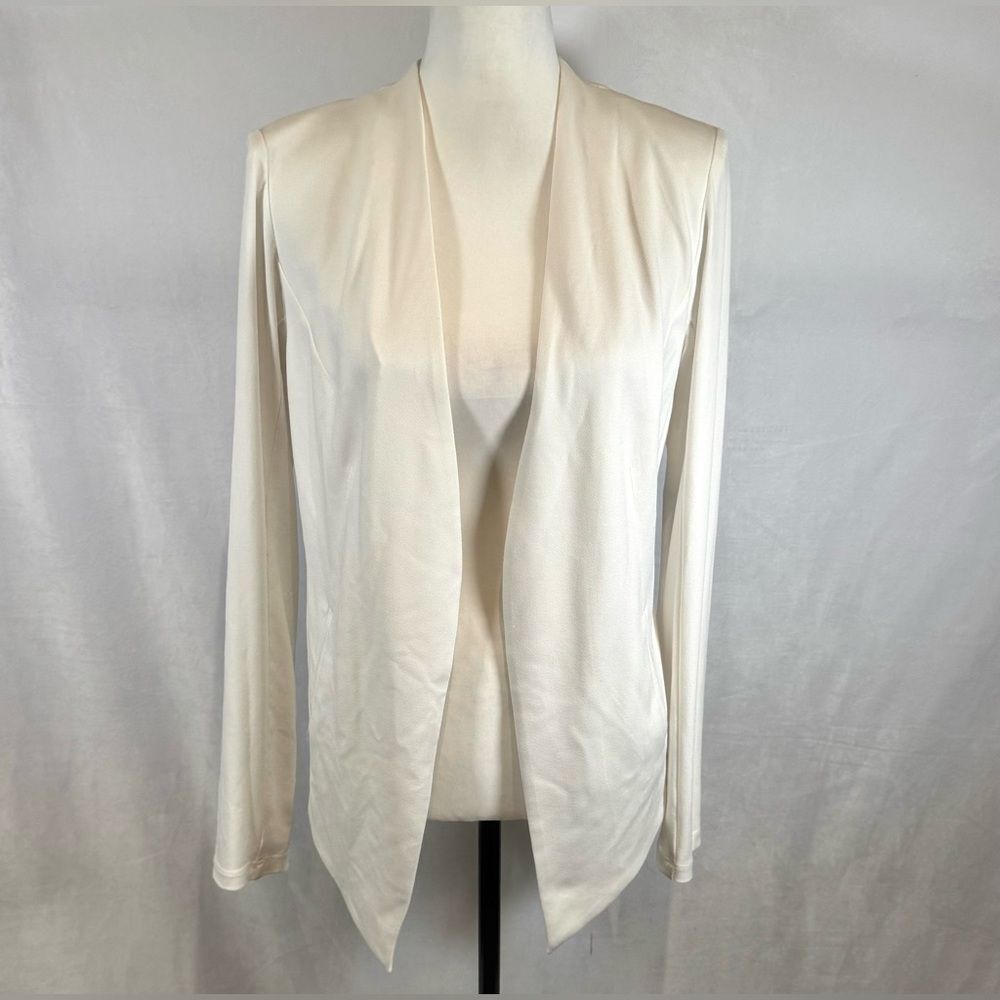 Bcbgeneration White Open Front Collarless Modern … - image 2